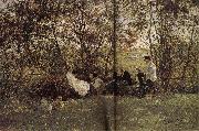 Ilia Efimovich Repin A bench in the returfing oil painting reproduction
